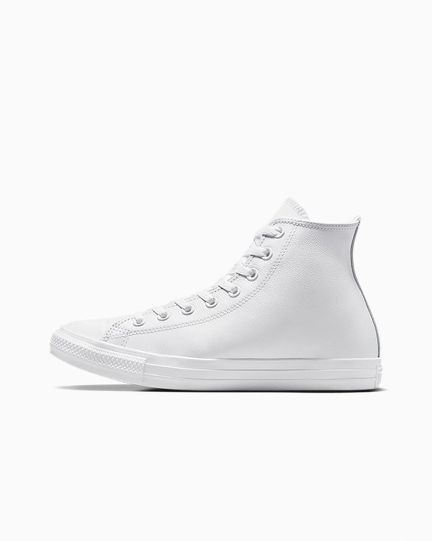 Tenisky Vysoke Converse Chuck Taylor All Star Kozene Panske Biele | SK P11MSI2